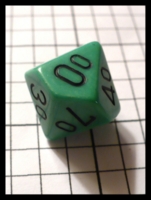 Dice : Dice - 10D - Chessex Green with Black Numerals 00 Percentage die only - Ebay june 2010